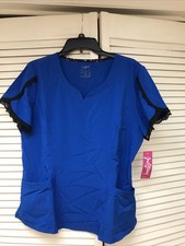 Heart Soul Scrub Top Size Large Blue New with Tags