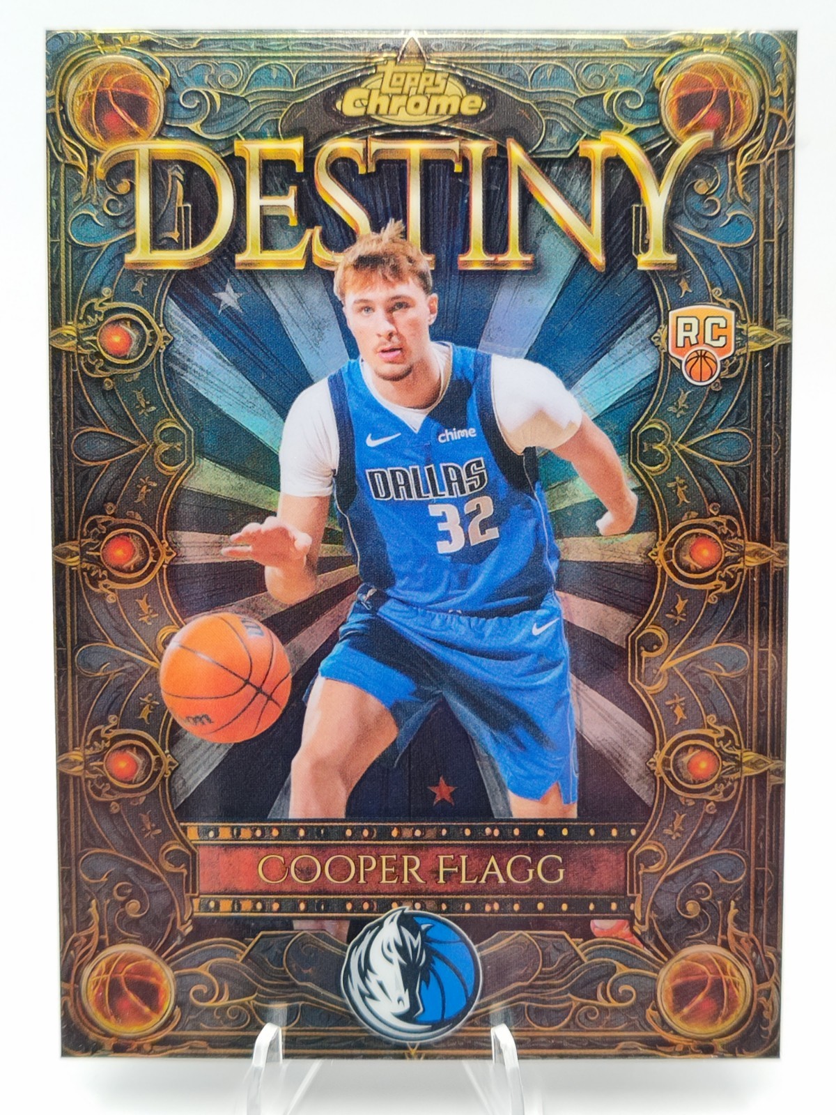 Cooper Flagg - 2025-26 Topps Chrome #D-1 (RC) Destiny Refractor Insert Mavericks