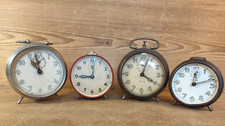 4 alte Wecker Uhr 1930/40 Junghans Bravo Foreign mechanisch Aufziehwecker