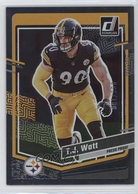 2023 Panini Donruss Press Proof Silver 6/100 TJ Watt #254 13lw