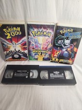 Pokemon Vhs Lot (5) Tapes 2 Missing Covers Mo...