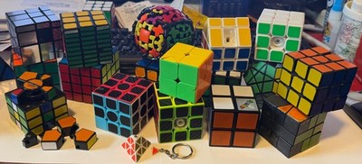 More Cubes Added!!! Rubik's Cube Twisty Cubes Junk Lot of 21 - details inside!