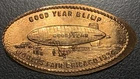 1934 Chicago Century of Progress GOOD YEAR BLIMP Elongated Wheat Cent M&D-50