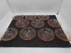 10 Federal Pink Depression Glass Sharon Cabbage Rose 5" Berry or Fruit Bowls