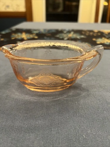 Vintage 1930’s Pink Depression Glass Princess Pattern Creamer