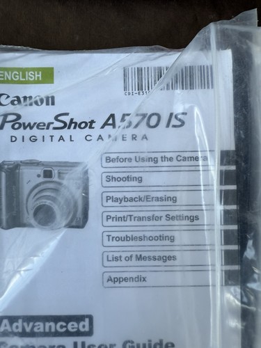 Canon PowerShot A570 IS 7.1MP Compact Digital Camera - For Parts Read - Picture 3 of 10