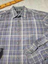 Hugo Boss Shirt Mens Large Multicolor Gingham Plaid Button Down Preppy Casual