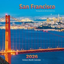 2026 Wall calendar with photography of San Francisco, California 12 x12 inches