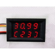 4 Digit LED Voltage Current Meter for DC 0V to 200V Dual Readout Display