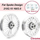 21X2.15 16X3.5 Fat Spoke Wheels Set for Harley Dyna Super Glide Custom EFI FXDCI