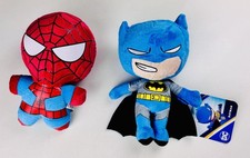 DC Batman & Spiderman Plush Toys 21cm Tall