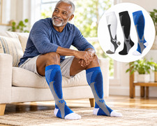 Compression Socks Gift for Men Women Seniors Travel Fitness 20-30 mmHg Socks