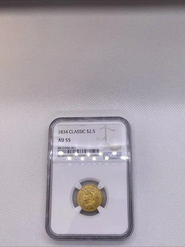 1834 $2-1/2 Classic Head Quarter Eagle Gold Philadelphia NGC AU55 Gold Coin
