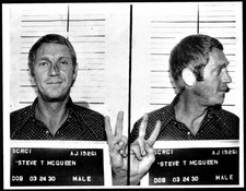 Steve McQueen Mug Shot High quality Photo Reproduction