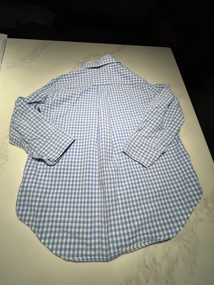 Camisa de niño Ralph Lauren abotonada con lindo polo naranja caballo. Talla 3/3T. Foto 4 de 4