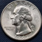 1947 S Washington Quarter 25c Silver BU UNC GEM Brilliant Uncirculated #97350
