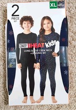 32 Degrees Heat Kids Thermal Base Layer Set Long Sleeve Leggings XL Navy Snow
