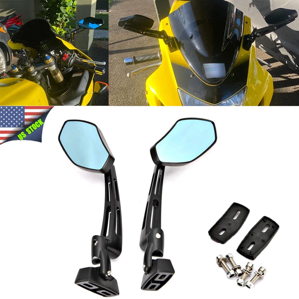 Motorcycle Sportbikes Racing Rearview Side Mirrors For Honda CBR600RR CBR1000RR - Imagem 4 de 4