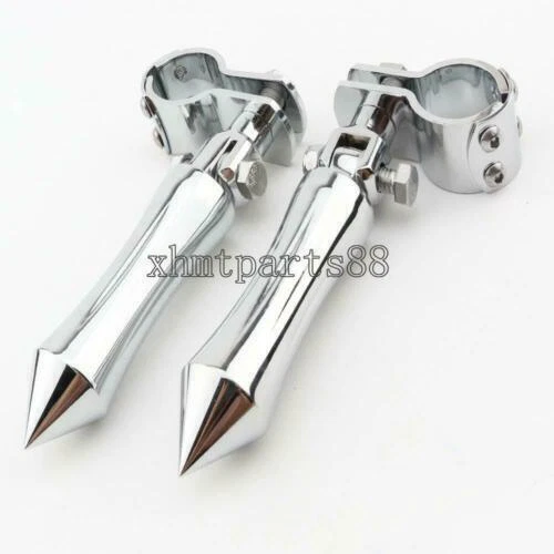 Chrome Highway Spike Foot Pegs For Kawasaki Vulcan 1500 1600 1700 Classic Nomad - Изображение 3 из 4