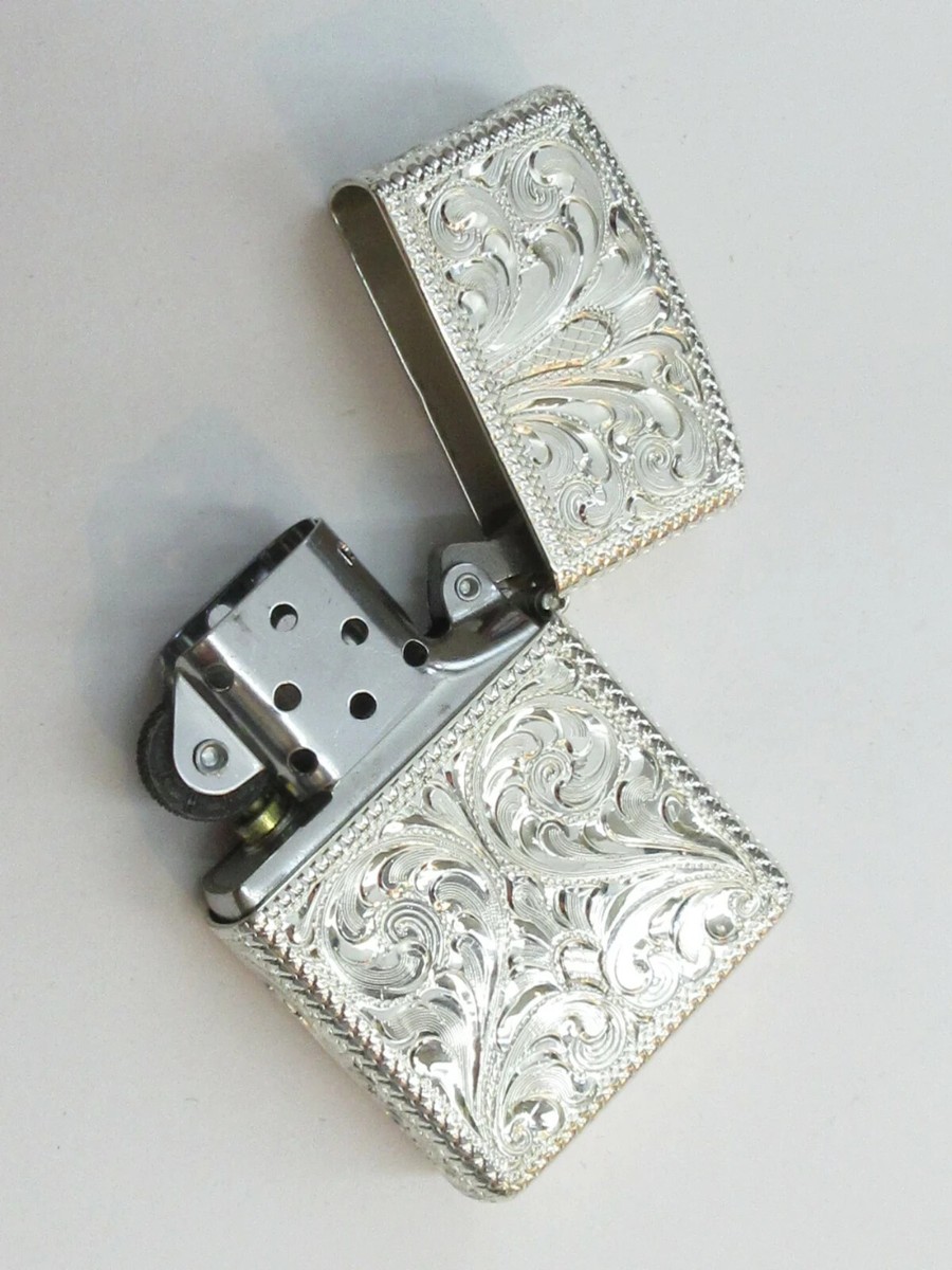 Unused Silver King Sterling Armor Zippo (925 Silver) | eBay
