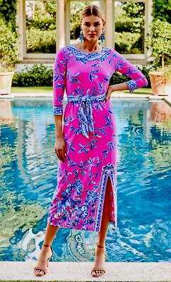 Lilly Pulitzer NWT Carabella Midi Pink Isle Slathouse Jungle $298