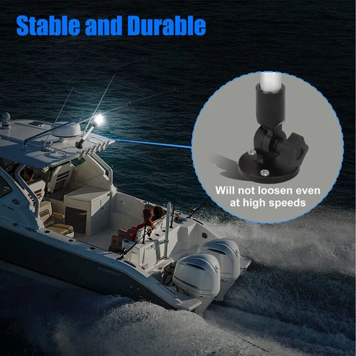 12" Marine Boat Yacht LED Navigation Light Fold Down Stern LED Anchor Pole Lamp - Picture 5 of 12