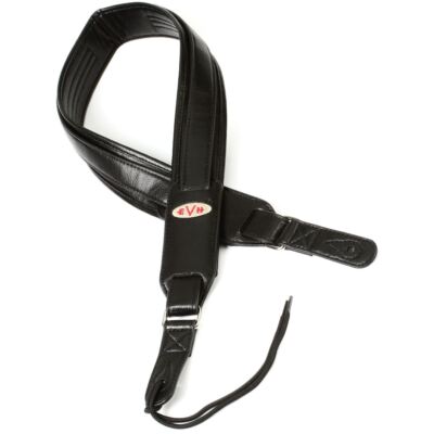EVH Eddie Van Halen Premium Leather Guitar Strap, Black