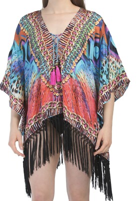 True Colours by LA MODA Rhinestone Kaftan Swimsuit Coverup NWT One Size $189