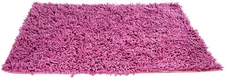 DaDa Bedding Soft Hot Fuchsia Pink Noodle Chenille Shaggy Rug Carpet Bath Mat
