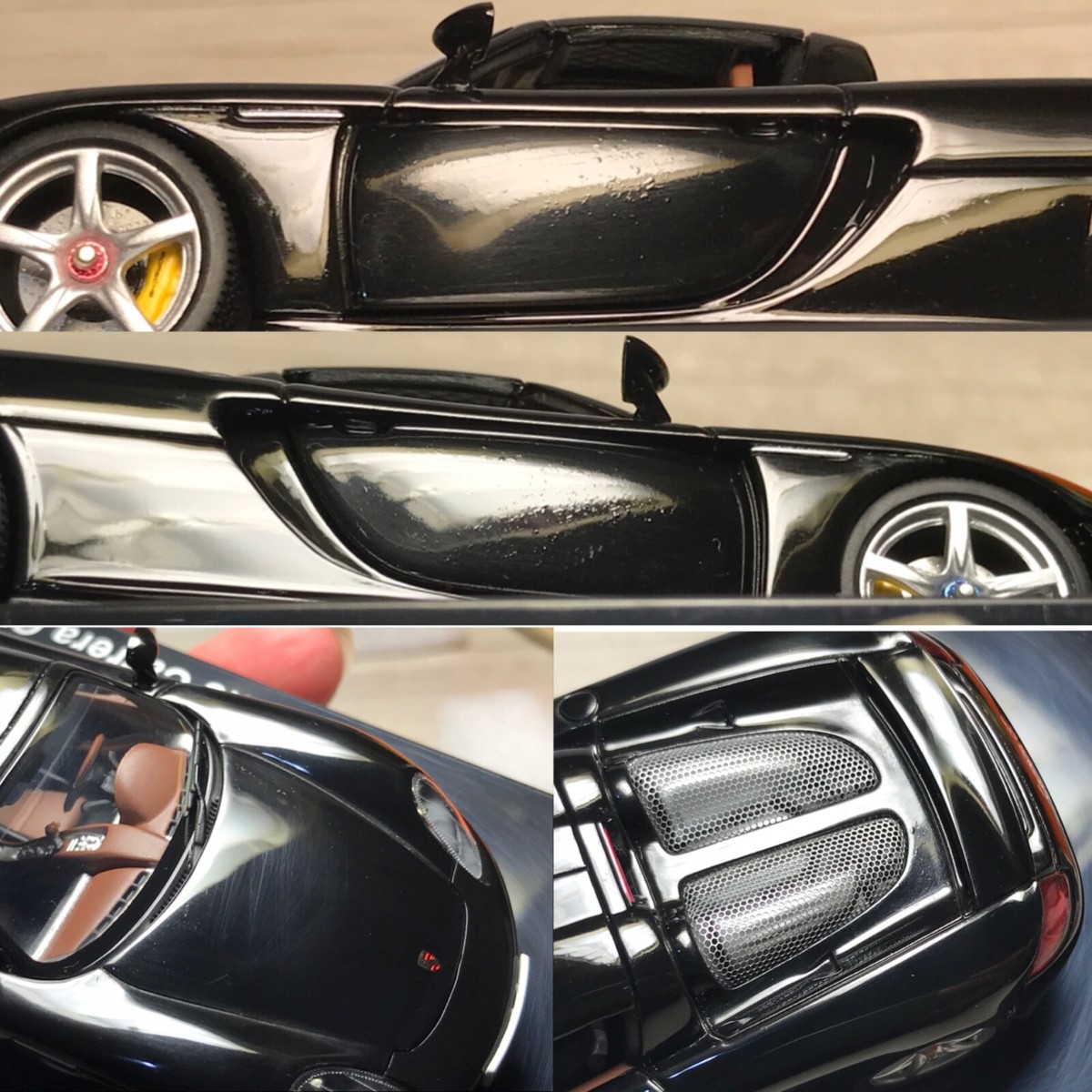 1/43 Autoart Porsche Carrera GT Black Diecast Toy Car Sport