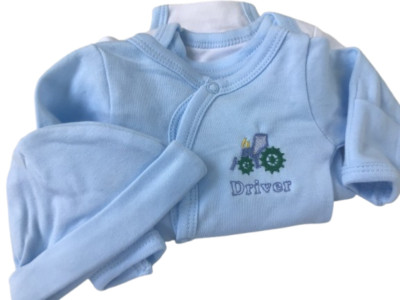Premature Tiny Baby Boys 4/5 Piece Clothes truck driver Gift set 5-8lbs