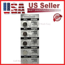 5 NEW FRESH ENERGIZER COIN LITHIUM BATTERY V3 CR1216 BR1216 DL1216B ECR1216BP