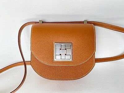 HERMES Mosaique Gold Epsom Leather Mini Bag Same As HERMES Mosaique Gold Epsom Leather Mini Bag Same As