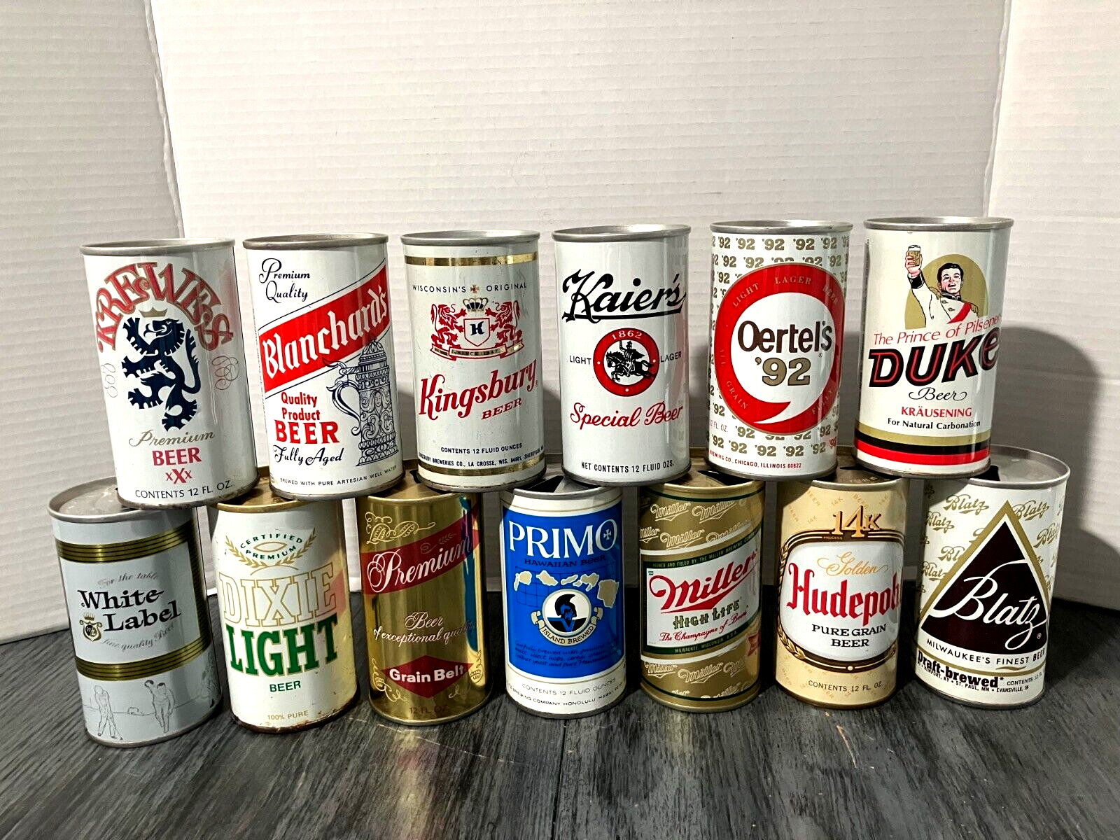 Sharp ** BAKERS DOZEN ** 12oz LOT of SS Pull Tab Beer Cans Multiple Brands