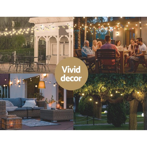 68m Festoon Lights Christmas Fairy String Lights Outdoor Party Garden Decor - Picture 6 of 7