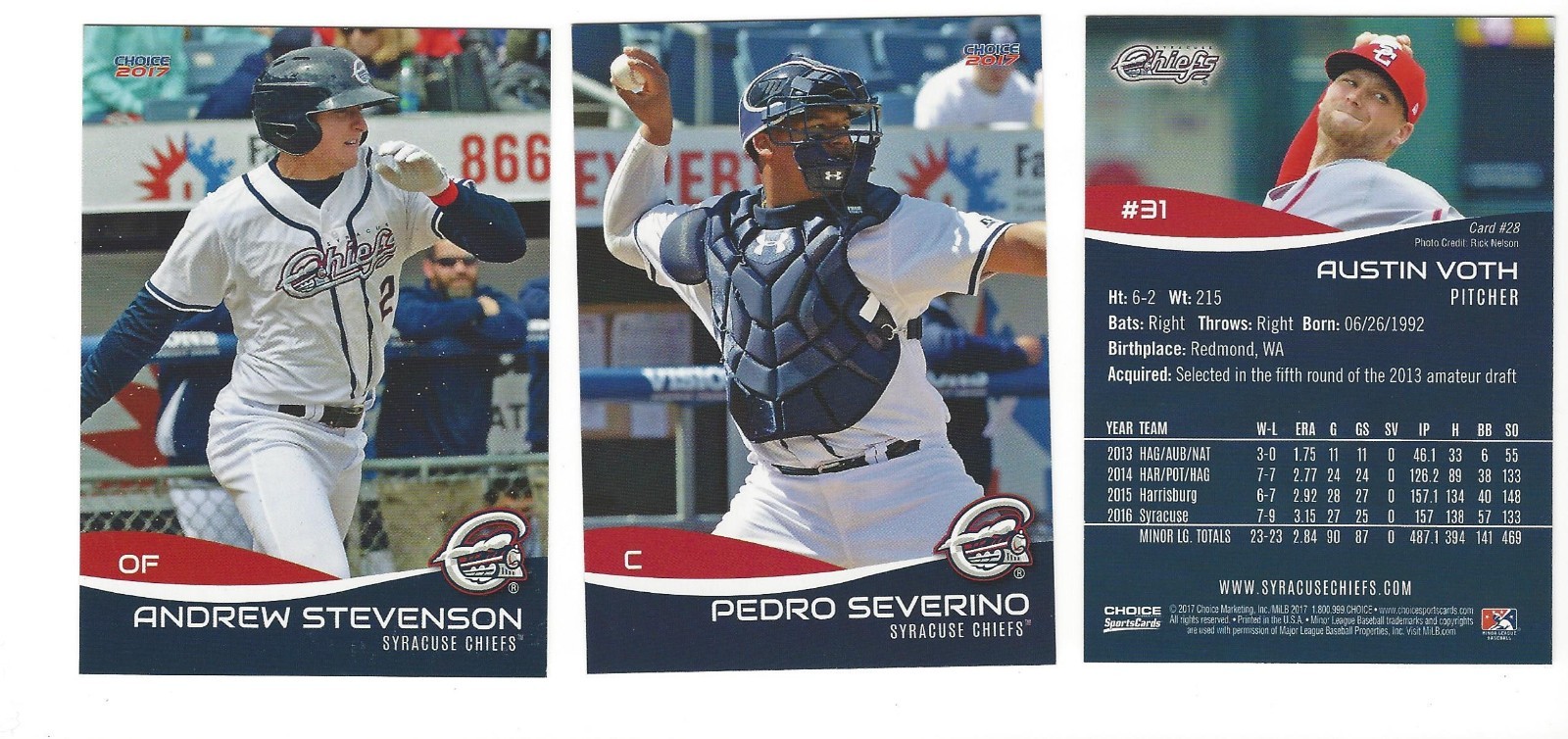 2017 SYRACUSE CHIEFS COMPLETE TEAM SET MINOR LGE AAA WASHINGTON NATIONALS