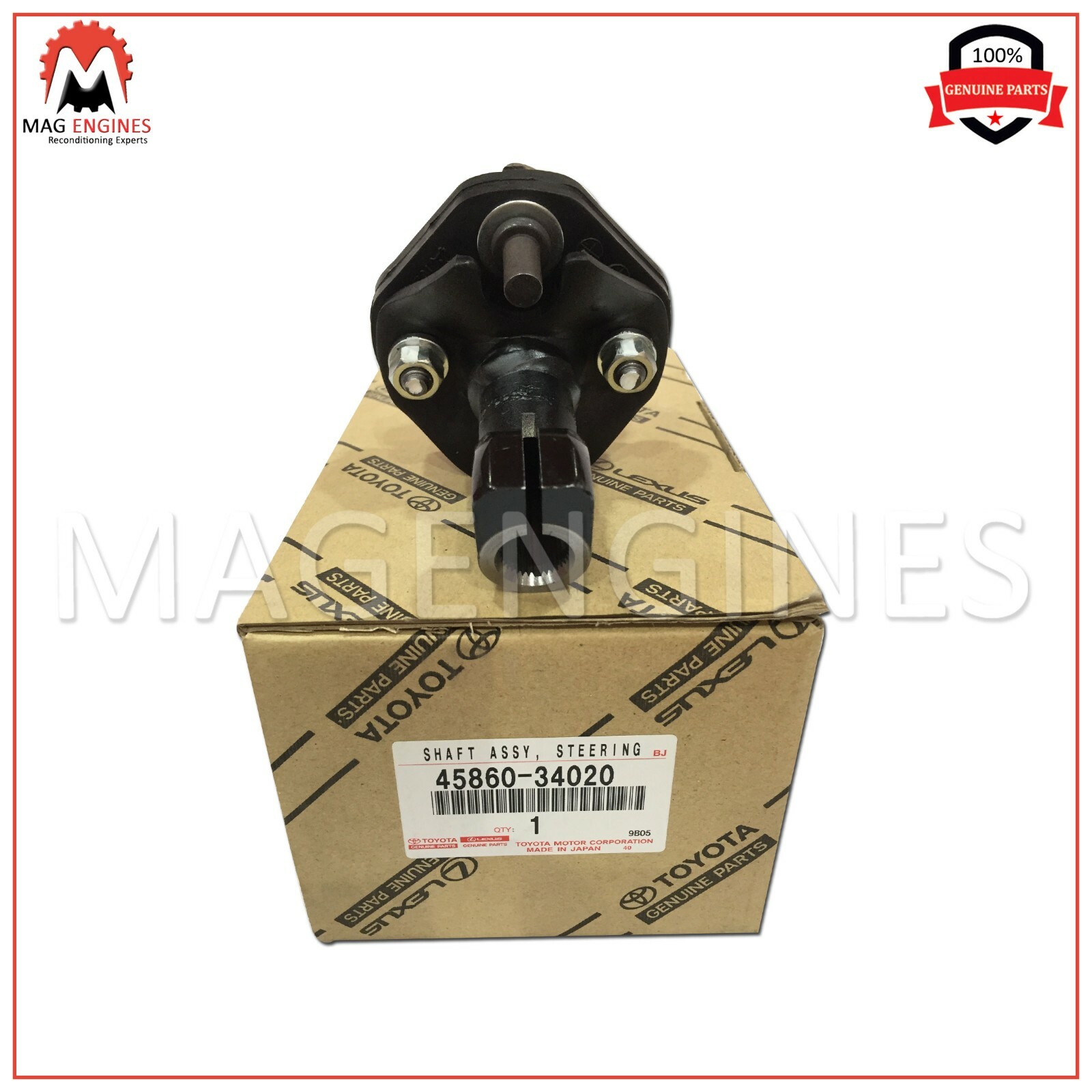 45860-34020 GENUINE OEM SHAFT ASSY, STEERING INTERMEDIATE, NO.2  