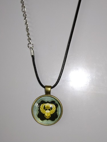 EGYPTIAN SCARAB BEETLE PENDANT CHAIN CHARM GIFTS - Picture 2 of 14