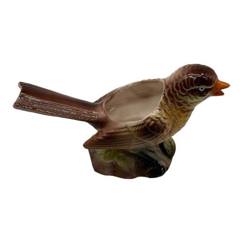 Plantadora de pájaros Nancy Pew Robin de cerámica vintage Giftwares Co. Colores vibrantes - Imagen 8 de 10