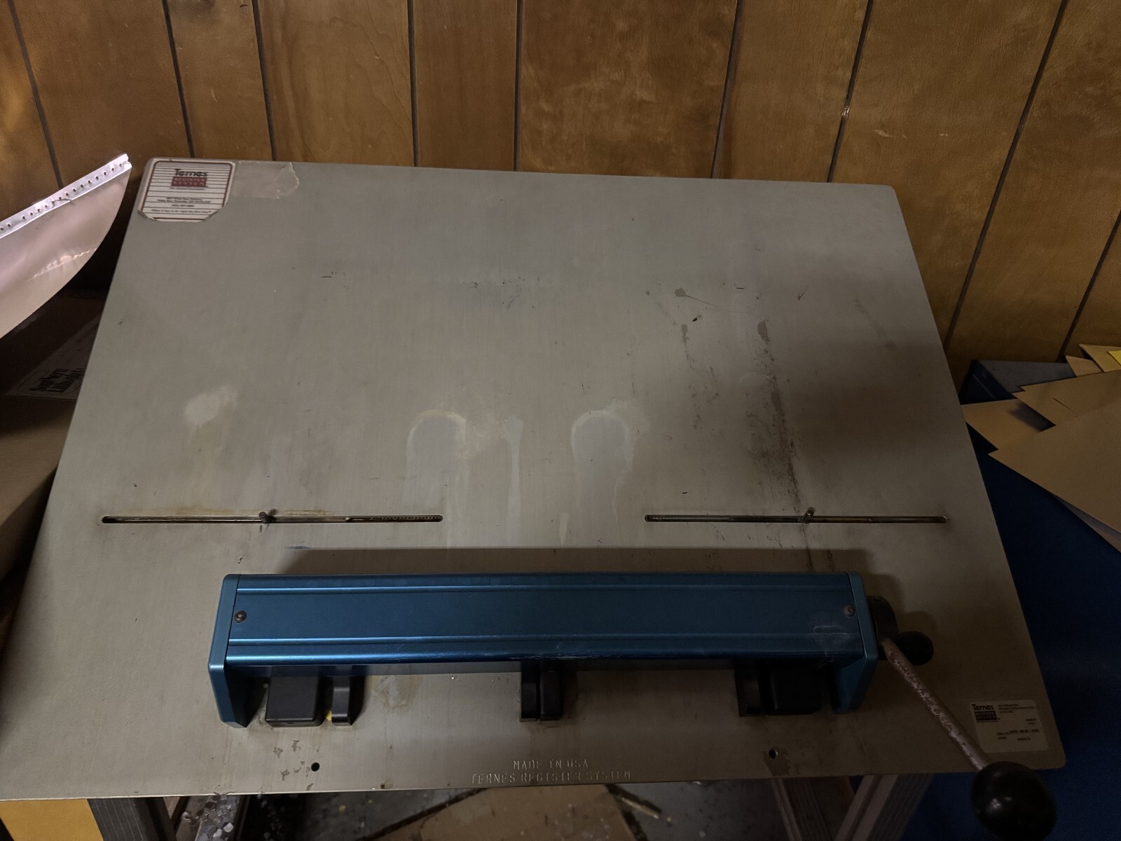 как выглядит TERNES INFINITY REGISTER SYSTEM PUNCH PRESS PLATEN BINDING LETTERPRESS ALUMINUM фото