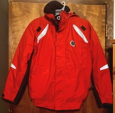 MJ5244 Mustang Catalyst Flotation Jacket, USED, SIZE EXTRA LARGE, RED/BLK