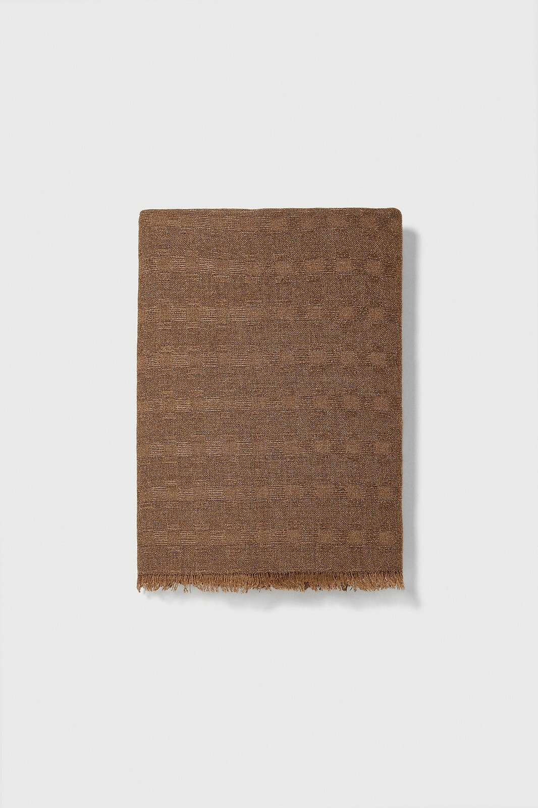 NEW ZARA Brown (mink) textured Bandanna Scarf Foulard