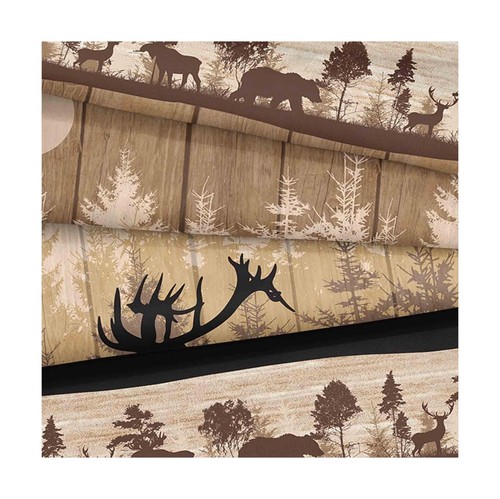 Herside Hunting Comforter Set King Size,8 Pcs Cabin Rustic Bear and Deer Comf... - Picture 9 of 9
