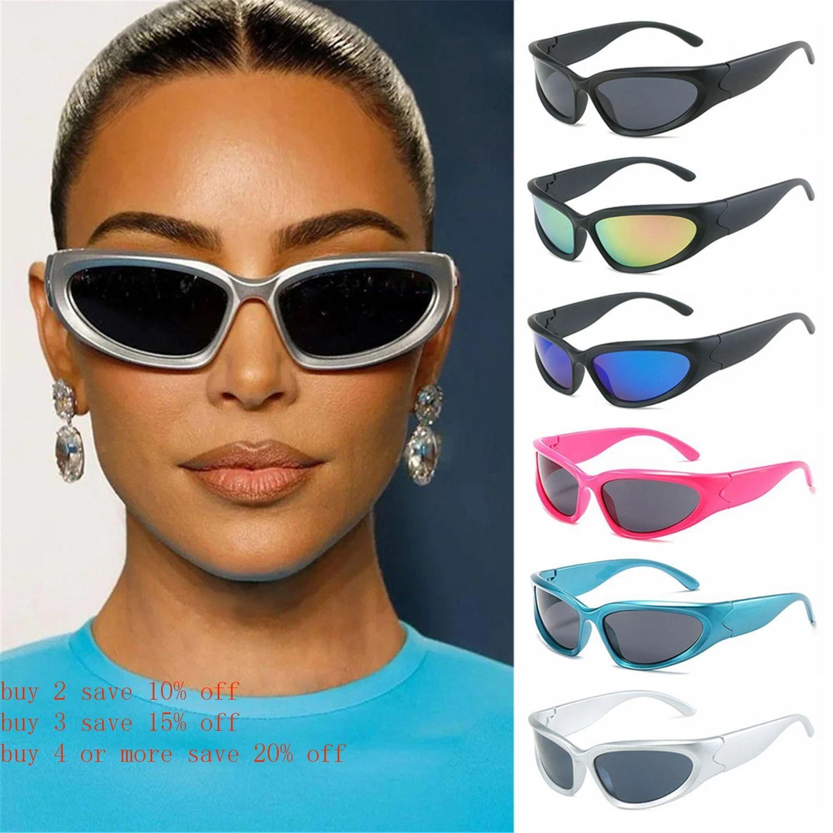 Cycling Punk Sports Sun Glasses Shades Driver Glasses Wrap Around Sunglasses