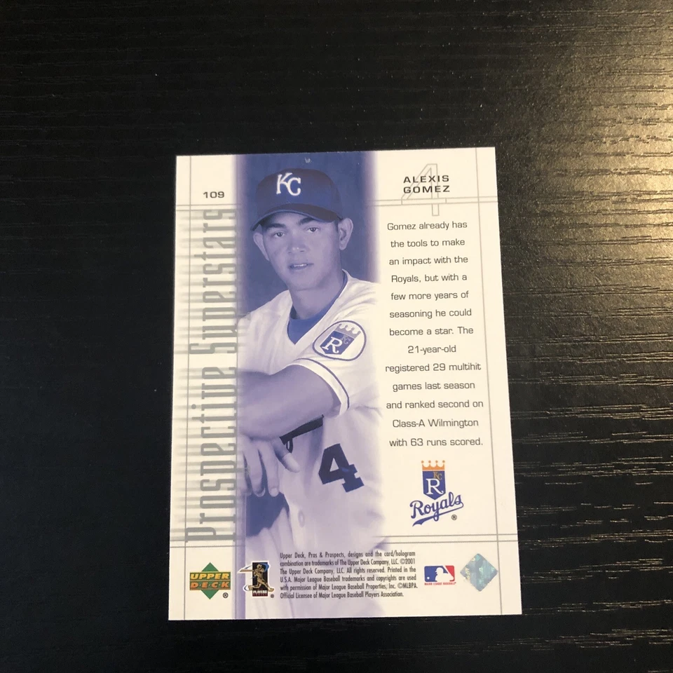 2001 Upper Deck Pros and Prospects #109 Alexis Gomez PS RC/1250 - Image 2 of 2