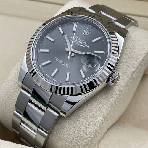 Rolex Datejust 41 Slate Dial Index 126334 Fluted Bezel Oyster Complete 2024 - Picture 2 of 8