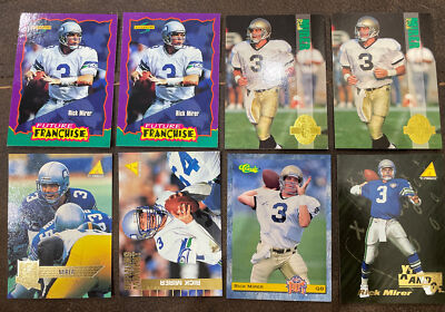 (8) 1993-1995 Classic Score Pinnacle Rick Mirer ROOKIE RC Football Cards!