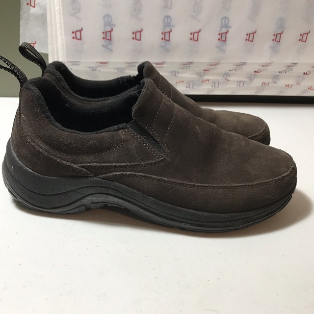 Ll Bean Womens Shoes Loafers Slip On Comfort Brown Suede Size 8 M