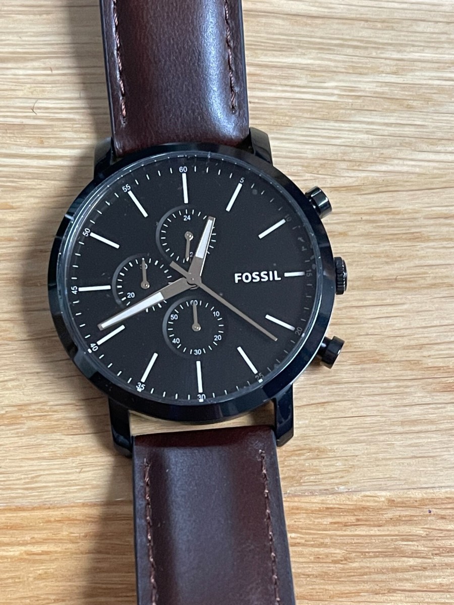 Fossil BQ2461 Herrenuhr Luther Chronograph Leder Braun