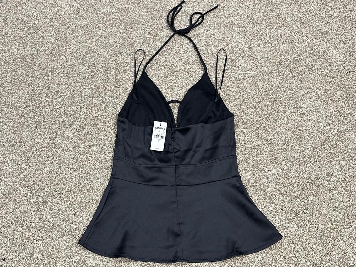 389 New Express Women's Peplum Sweetheart Halter Top Tank
